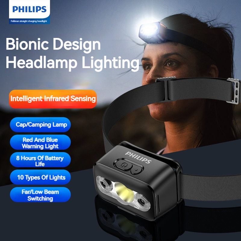 Fishing Headlamp - Philips Lampu Depan LED Sensor Kepala
