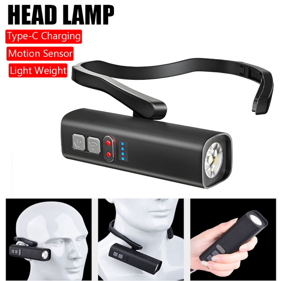 Fishing Headlamp - Lampu Kepala Jepit Super Terang USB