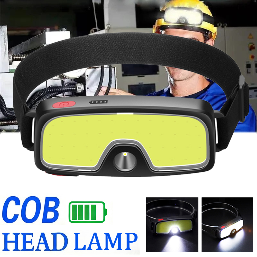 Fishing Headlamp - Lampu Depan COB Kuat Tipe-c/USB Senter