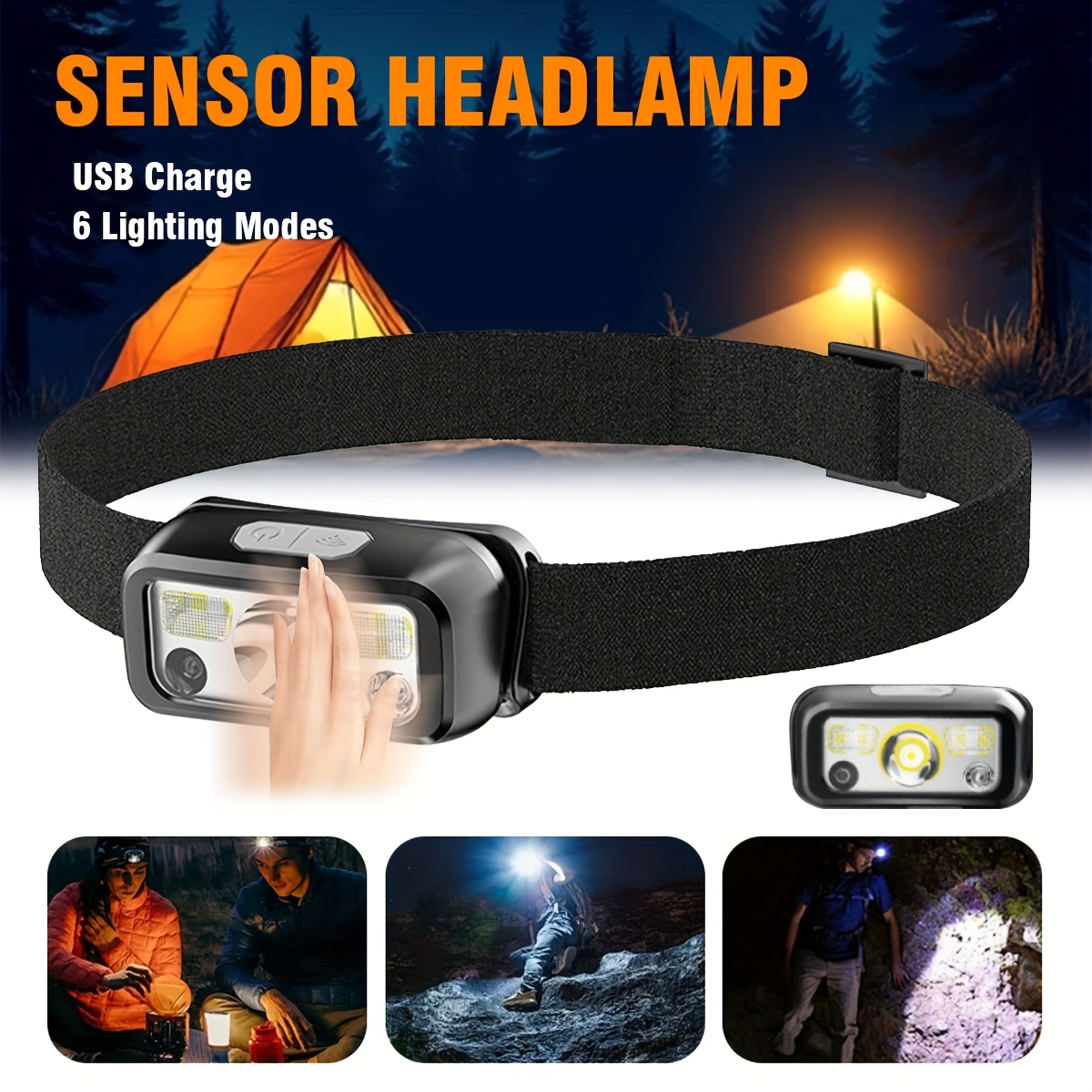 Fishing Headlamp - Lampu Kepala Sensor LED COB yang