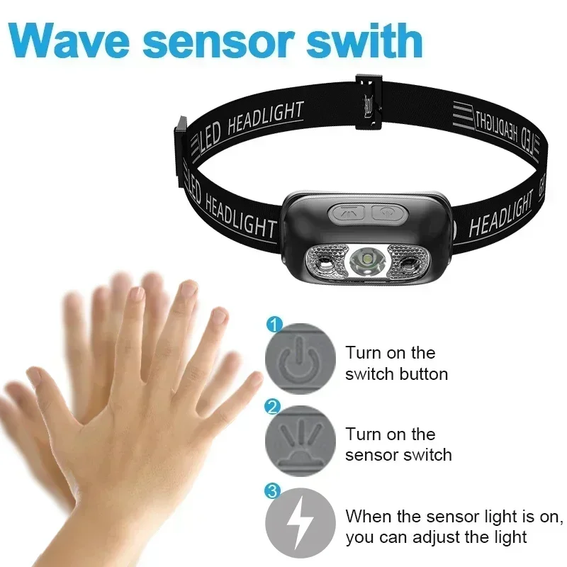 Senter Kepala LED Sensor Kuat  - Fishing Headlamp ulasan dan harga